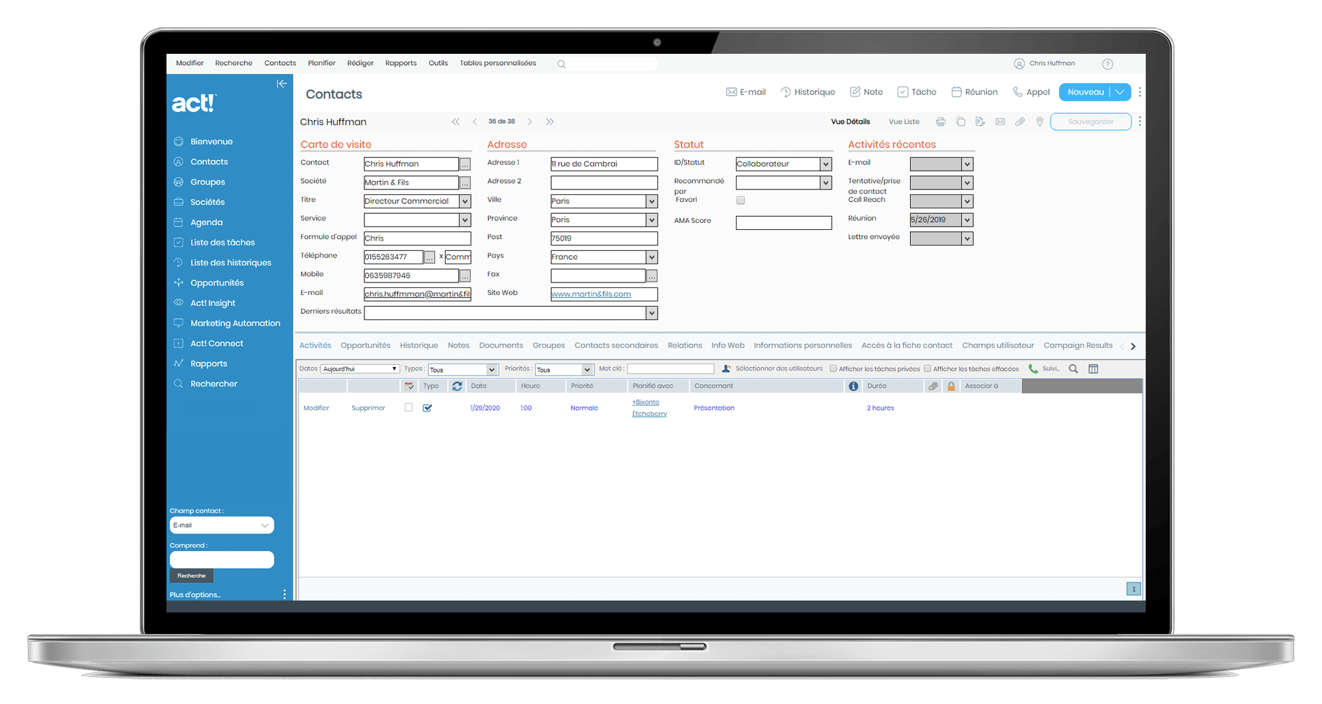 Demo of Act!